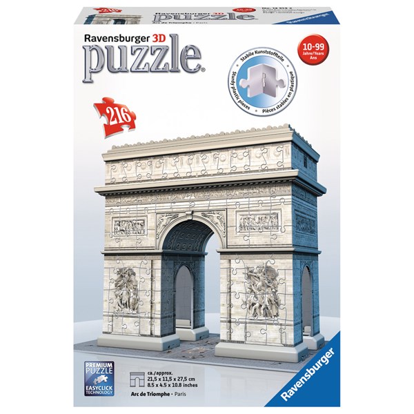 Ravensburger (12514) - "The Arc de Triomphe, Paris" - 216 piezas
