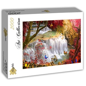 Grafika (T-00677) - "Deep Forest Waterfall" - 2000 piezas