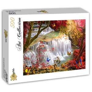 Grafika (T-00680) - "Deep Forest Waterfall" - 500 piezas