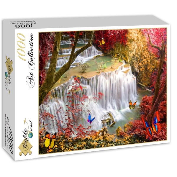 Grafika (02673) - "Deep Forest Waterfall" - 1000 piezas