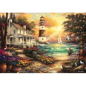 Grafika (T-00707) - Chuck Pinson: "Cottage by the Sea" - 1500 piezas
