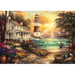 Grafika (T-00708) - Chuck Pinson: "Cottage by the Sea" - 1000 piezas