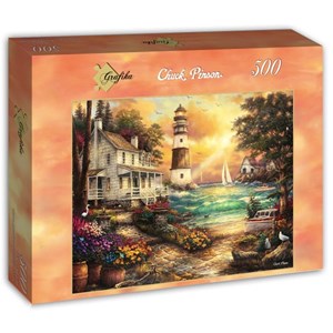 Grafika (T-00709) - Chuck Pinson: "Cottage by the Sea" - 500 piezas