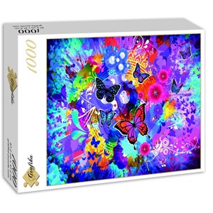 Grafika (02719) - "Colorful Flowers and Butterflies" - 1000 piezas