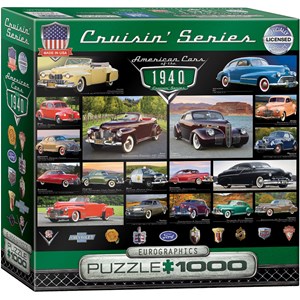 Eurographics (8000-0675) - "American Cars of the 1940s" - 1000 piezas