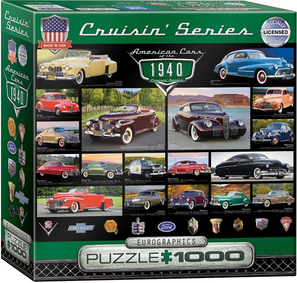 Eurographics (8000-0675) - "American Cars of the 1940s" - 1000 piezas