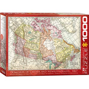 Eurographics (6000-5304) - "Antique Map - Dominion of Canada & Newfoundland" - 1000 piezas