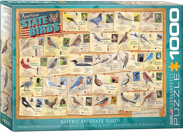 Eurographics (6000-5327) - "American State Birds" - 1000 piezas