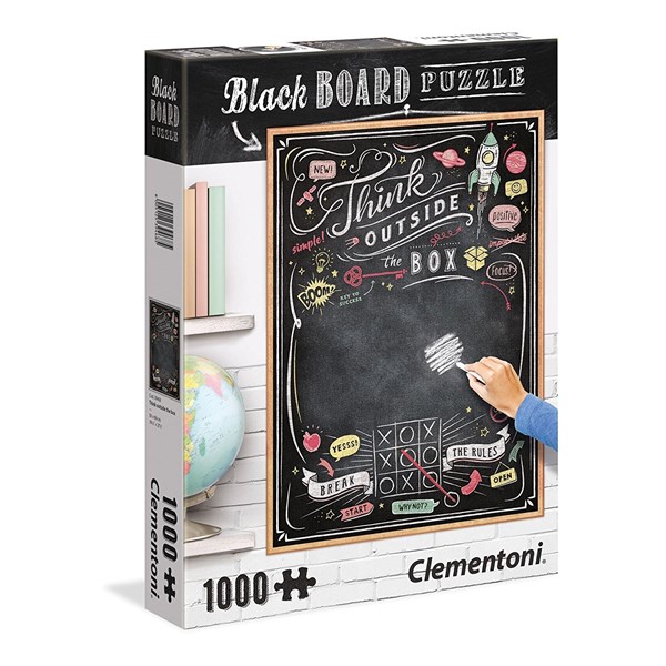 Clementoni (39468) - "Think Outside the Box, Black Board" - 1000 piezas