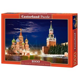 Castorland (C-101788) - "The Red Square by night in Moscow, Russia" - 1000 piezas