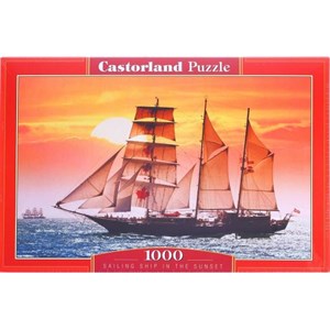 Castorland (C-100392) - "Sailing ship in the sunset" - 1000 piezas