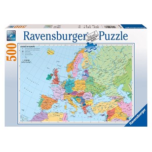 Ravensburger (14130) - "Political Map of Europe" - 500 piezas