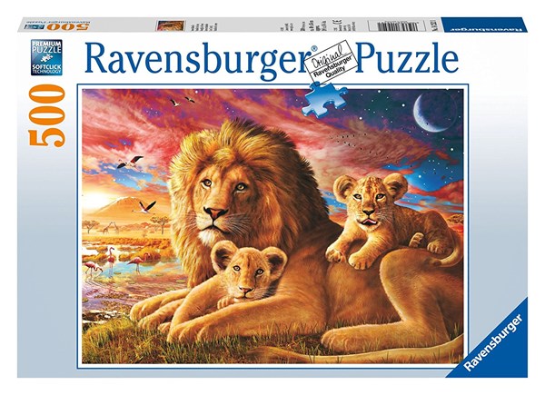 Ravensburger (14252) - "Lion Family" - 500 piezas