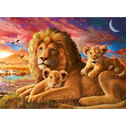 Ravensburger (14252) - "Lion Family" - 500 piezas