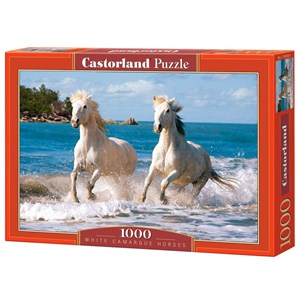 Castorland (C-102433) - "White Camargue Horses" - 1000 piezas