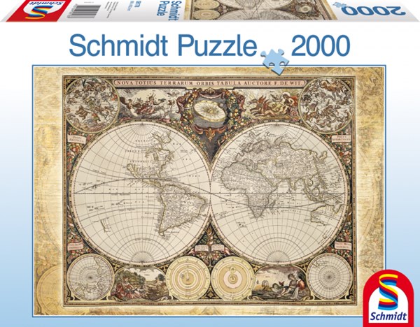 Schmidt Spiele (58178) - "Historical World Map" - 2000 piezas