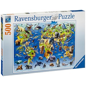 Ravensburger (14264) - "Endangered Animals" - 500 piezas