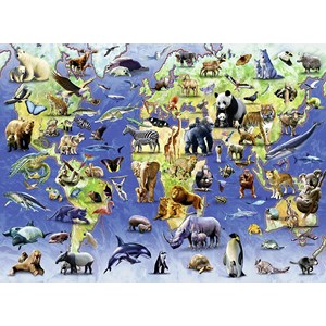 Ravensburger (14264) - "Endangered Animals" - 500 piezas