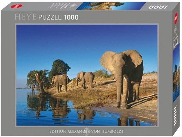 Heye (29595) - Alexander von Humboldt: "Thirsty Elephants" - 1000 piezas
