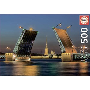 Educa (17413) - "Palace Bridge in Saint Petersburg, Russia" - 500 piezas