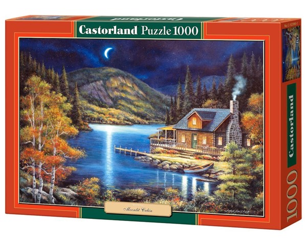 Castorland (C-102990) - John Zaccheo: "Moonlit Cabin" - 1000 piezas