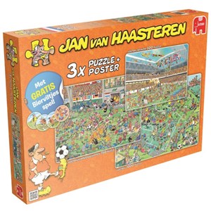 Jumbo (19004) - Jan van Haasteren: "Football 3 in 1" - 500 750 1000 piezas