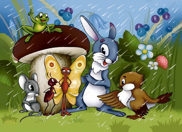 Castorland (B-PU06291) - "The little mushroom house, Gribok-Teremok" - 60 piezas