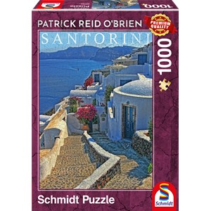 Schmidt Spiele (59584) - Patrick Reid O’Brien: "Santorini" - 1000 piezas