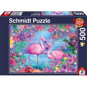 Schmidt Spiele (58342) - "Flamingos" - 500 piezas