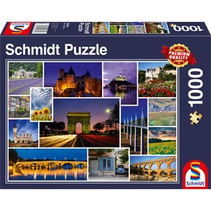 Schmidt Spiele (58340) - "Have a Holiday in France" - 1000 piezas