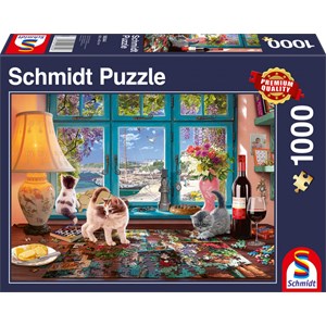 Schmidt Spiele (58344) - "At the Table" - 1000 piezas