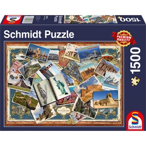 Schmidt Spiele (58343) - "Greetings from All Over the World" - 1500 piezas