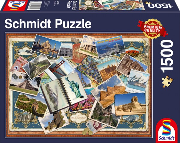 Schmidt Spiele (58343) - "Greetings from All Over the World" - 1500 piezas