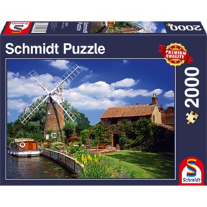 Schmidt Spiele (58331) - "On the Way with the Houseboat" - 2000 piezas