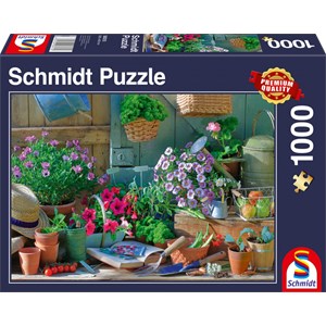 Schmidt Spiele (58313) - "At the Garden Table" - 1000 piezas