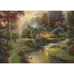 Schmidt Spiele (58464) - Thomas Kinkade: "Peaceful Evening" - 1000 piezas