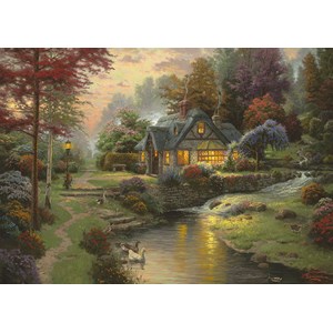 Schmidt Spiele (58464) - Thomas Kinkade: "Peaceful Evening" - 1000 piezas