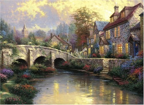 Schmidt Spiele (57466EAN) - Thomas Kinkade: "Cobblestone Brooke" - 1000 piezas