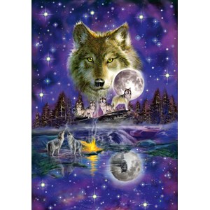 Schmidt Spiele (58233) - "Wolf in The Moonlight" - 1000 piezas