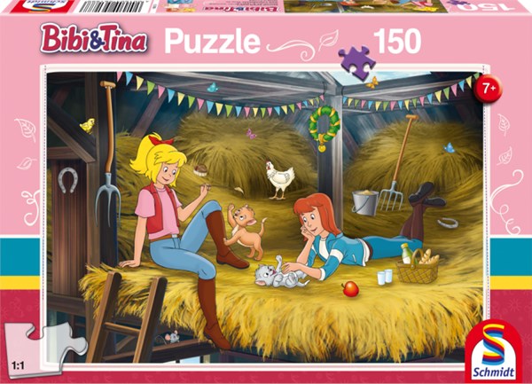 Schmidt Spiele (56188) - "Bibi and Tina, On Hay Floor" - 150 piezas
