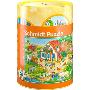 Schmidt Spiele (56917) - "Farmyard" - 60 piezas