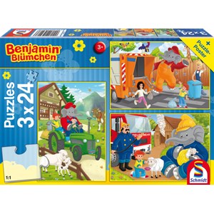 Schmidt Spiele (56207) - "Benjamin the Elephant in Action" - 24 piezas