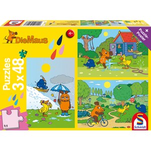 Schmidt Spiele (56213) - "The Mouse, Fun with the mouse" - 48 piezas
