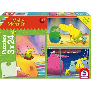 Schmidt Spiele (56226) - "On the road with Molly Monster" - 24 piezas