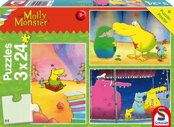 Schmidt Spiele (56226) - "On the road with Molly Monster" - 24 piezas