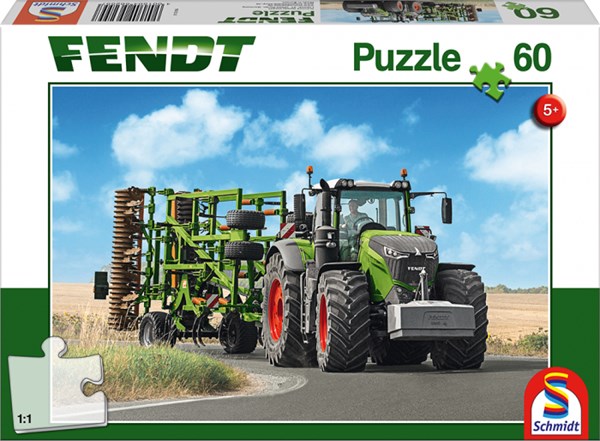 Schmidt Spiele (56255) - "Fendt 1050 Vario with Amazone Grubber Cenius" - 60 piezas
