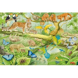 Schmidt Spiele (56250) - "Animals in the Rainforest" - 100 piezas
