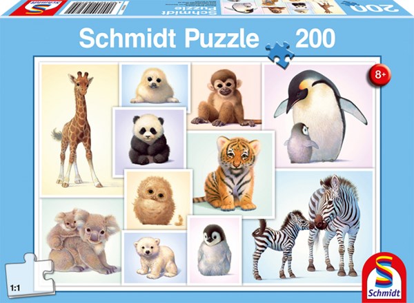 Schmidt Spiele (56270) - "Animal Children of the Wilderness" - 200 piezas