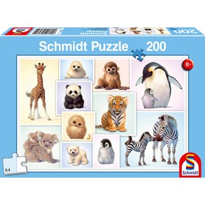 Schmidt Spiele (56270) - "Animal Children of the Wilderness" - 200 piezas
