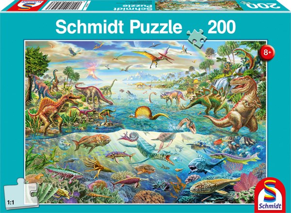 Schmidt Spiele (56253) - "Discover the Dinosaurs" - 200 piezas